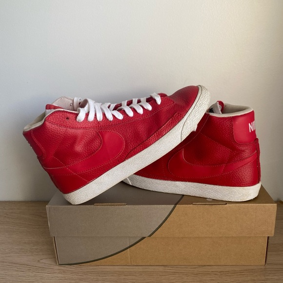 Nike Blazer Red/White - SZ 6.5 Y- 8 W - Picture 8 of 14